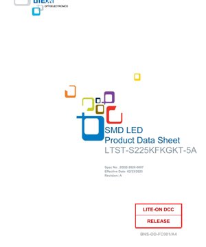 PDF Document Cover - LTST-S225KFKGKT-5A Dual Color SMD LED Datasheet - Package Dimensions - Orange/Green - 20mA - English Technical Document