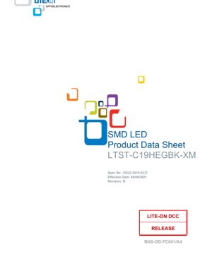 PDF Document Cover - LTST-C19HEGBK-XM SMD LED Datasheet - 0.35mm Thin - RGB Colors - 20mA - English Technical Document