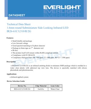 PDF Document Cover - LED Specification Document - English Technical Data