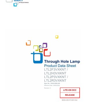 PDF Document Cover - T-13/4 (5mm) Ultra Bright LED Datasheet - 5mm Diameter - Voltage 2.0-2.4V - Power 120mW - Super Red to Yellow Colors - English Technical Document