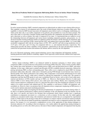 PDF Document Cover - Data-Driven Prediction Model for Component Shift in SMT Reflow Process