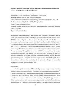 PDF Document Cover - Analysis: Focused Micro-LED Powered Organic Waveguides for Sustainable Photonic Circuits