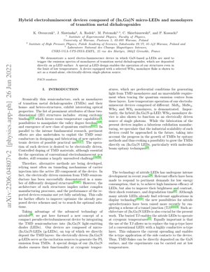 PDF Document Cover - Hybrid Electroluminescent Devices: (In,Ga)N Micro-LEDs with TMD Monolayers